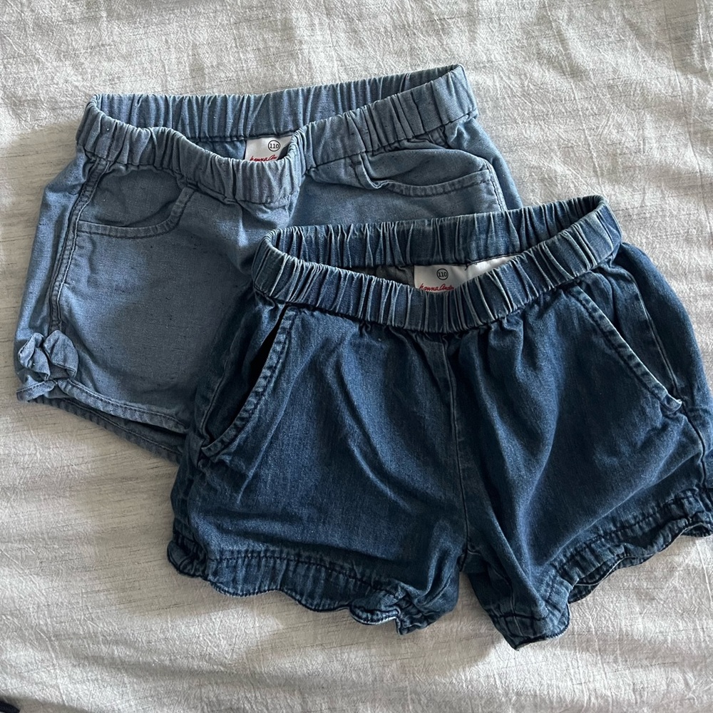 Girls denim shorts EUC Hanna Andersson